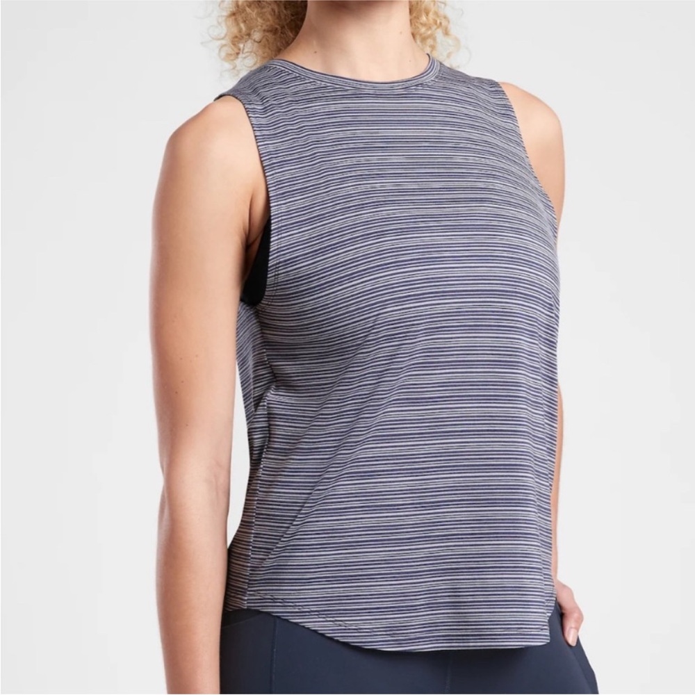 Athleta Cloudlight Striped Relaxed Pullover Tank … - image 1